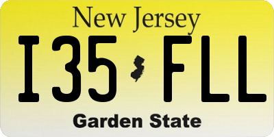 NJ license plate I35FLL
