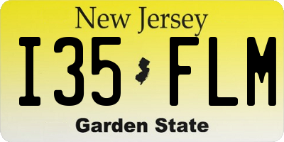 NJ license plate I35FLM