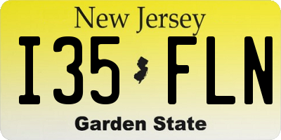 NJ license plate I35FLN