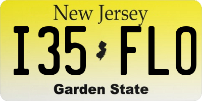 NJ license plate I35FLO