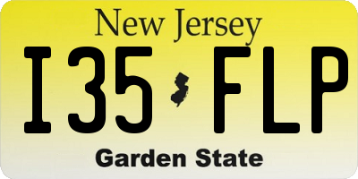 NJ license plate I35FLP