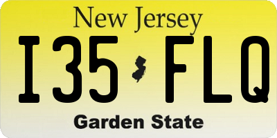 NJ license plate I35FLQ