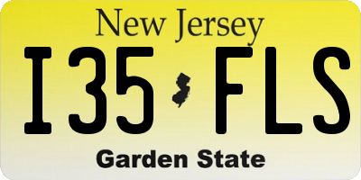 NJ license plate I35FLS