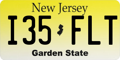 NJ license plate I35FLT