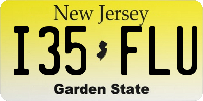 NJ license plate I35FLU