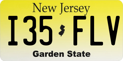 NJ license plate I35FLV