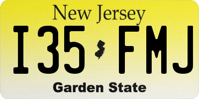 NJ license plate I35FMJ