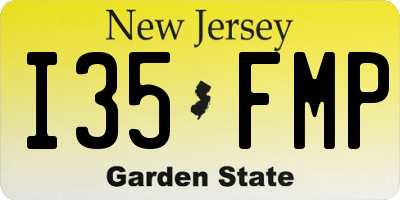 NJ license plate I35FMP