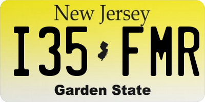 NJ license plate I35FMR
