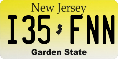 NJ license plate I35FNN
