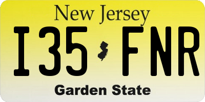 NJ license plate I35FNR