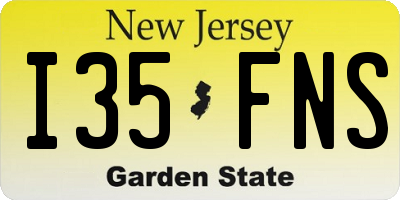 NJ license plate I35FNS