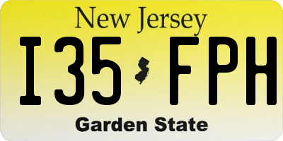 NJ license plate I35FPH