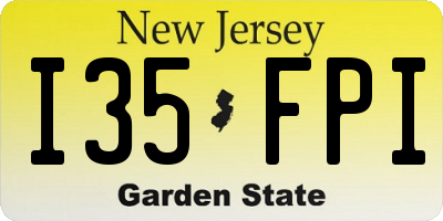 NJ license plate I35FPI