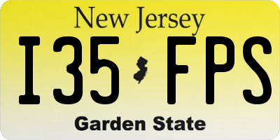 NJ license plate I35FPS