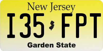 NJ license plate I35FPT