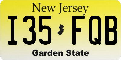 NJ license plate I35FQB