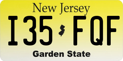 NJ license plate I35FQF