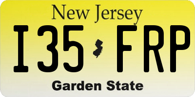 NJ license plate I35FRP
