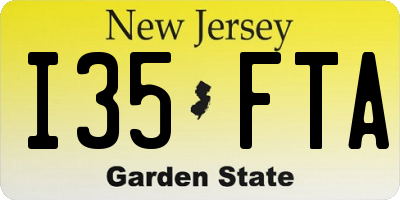 NJ license plate I35FTA