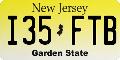 NJ license plate I35FTB