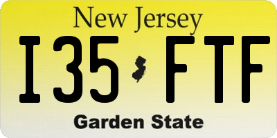 NJ license plate I35FTF