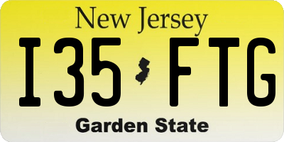 NJ license plate I35FTG