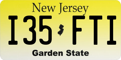 NJ license plate I35FTI