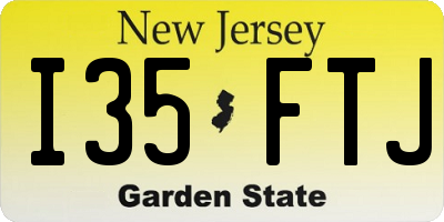 NJ license plate I35FTJ