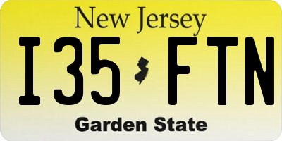 NJ license plate I35FTN
