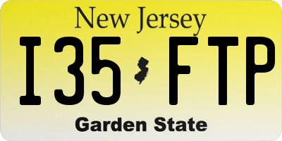 NJ license plate I35FTP