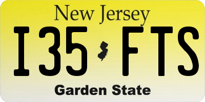 NJ license plate I35FTS