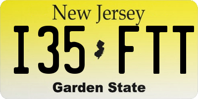 NJ license plate I35FTT