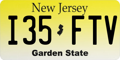 NJ license plate I35FTV