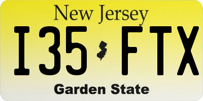 NJ license plate I35FTX