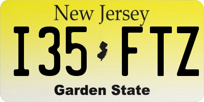 NJ license plate I35FTZ
