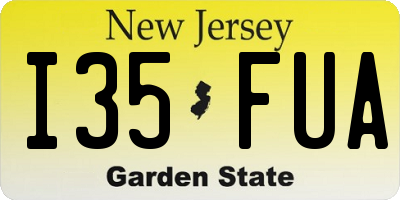 NJ license plate I35FUA