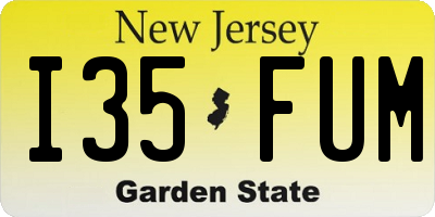 NJ license plate I35FUM
