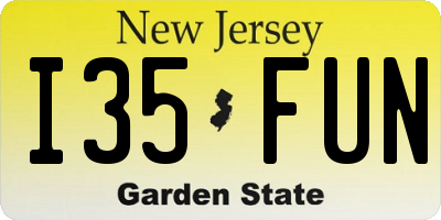 NJ license plate I35FUN
