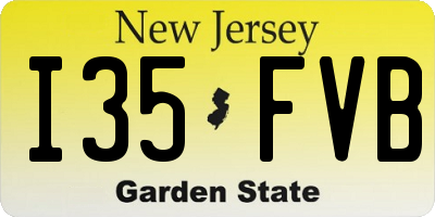 NJ license plate I35FVB