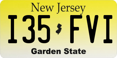 NJ license plate I35FVI