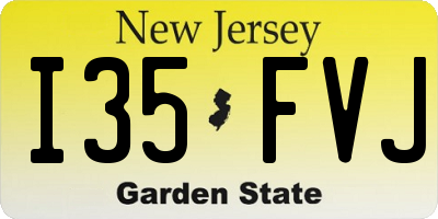 NJ license plate I35FVJ