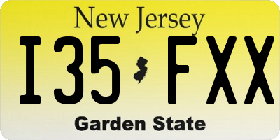 NJ license plate I35FXX