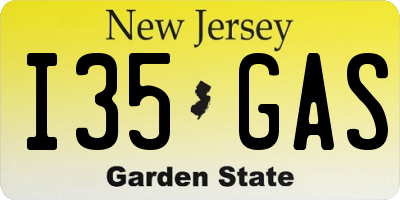 NJ license plate I35GAS