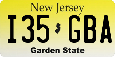 NJ license plate I35GBA