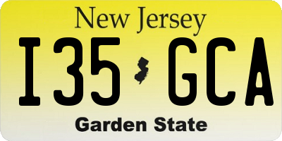 NJ license plate I35GCA