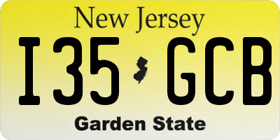 NJ license plate I35GCB