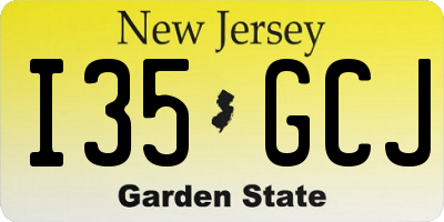NJ license plate I35GCJ