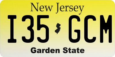 NJ license plate I35GCM