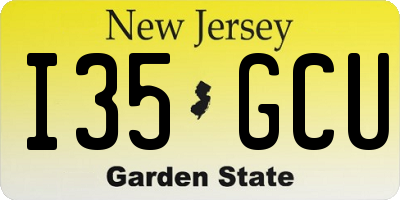 NJ license plate I35GCU